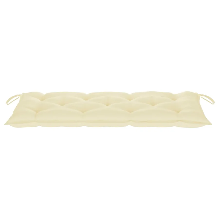 Banc de jardin avec coussin 120 cm Bois d'acacia massif - 6