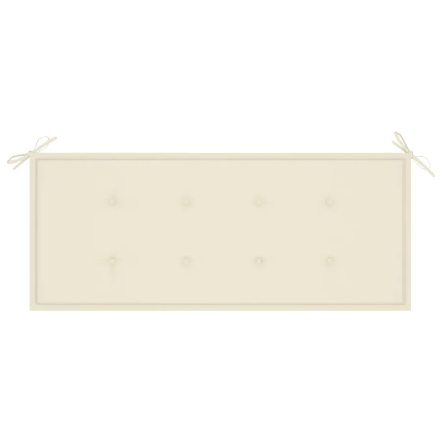 Banc de jardin avec coussin 120 cm Bois d'acacia massif - 6