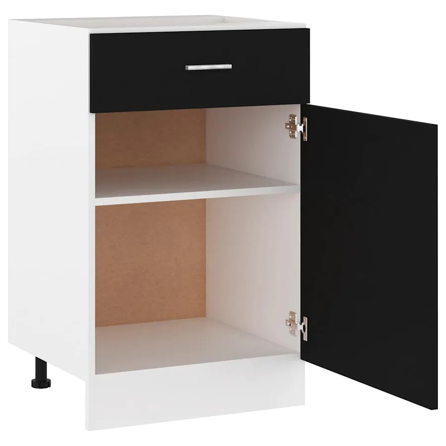 Armoire à tiroirs "Lyon" Noir 50 x 46 x 81,5 cm Bois d'ingénierie - 5
