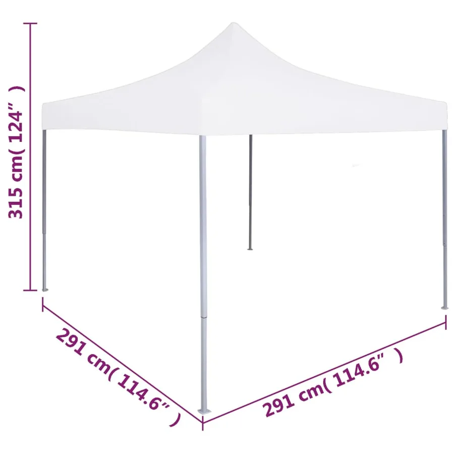 Tente de réception pliable professionnelle 3x3 m Acier Blanc - 9