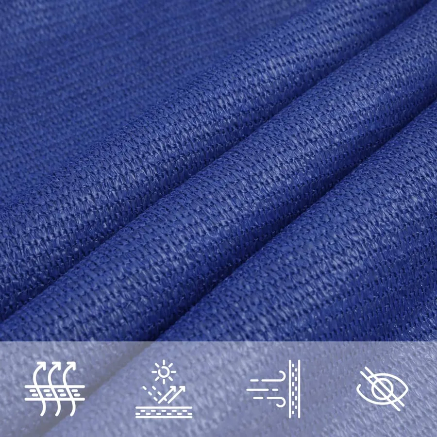 Voile d'ombrage 160 g/m² Bleu 2x2 m PEHD - 5