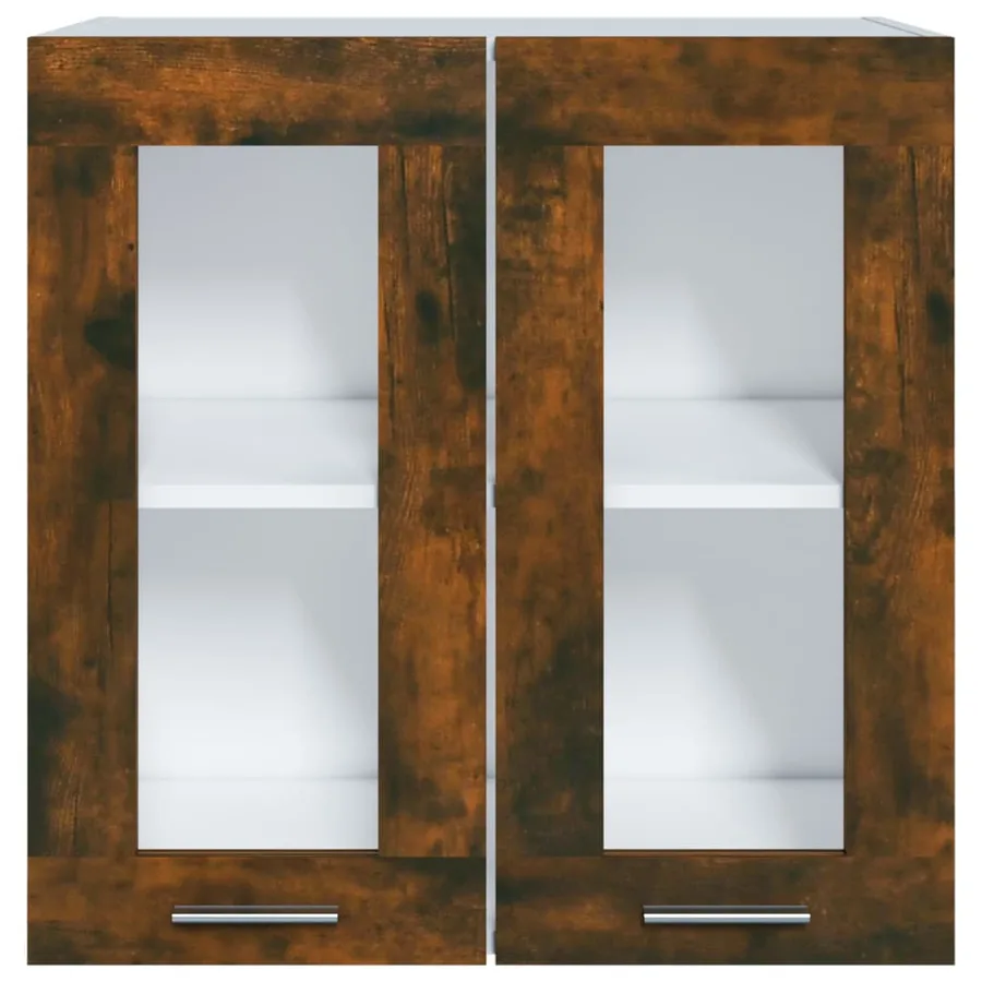 Vitrine suspendue "Lyon" Chêne fumé 60 x 31 x 60 cm Bois d'ingénierie - 3