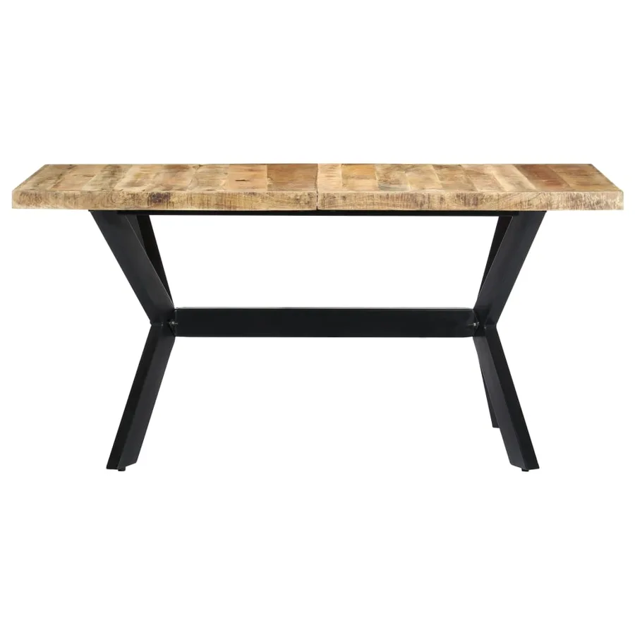 Table à manger 140x70x75 cm Bois de manguier massif brut - 2