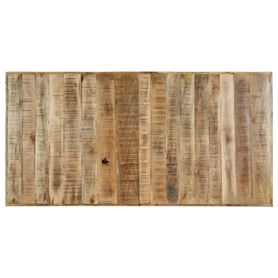 Table à manger 140x70x75 cm Bois de manguier massif brut - 6