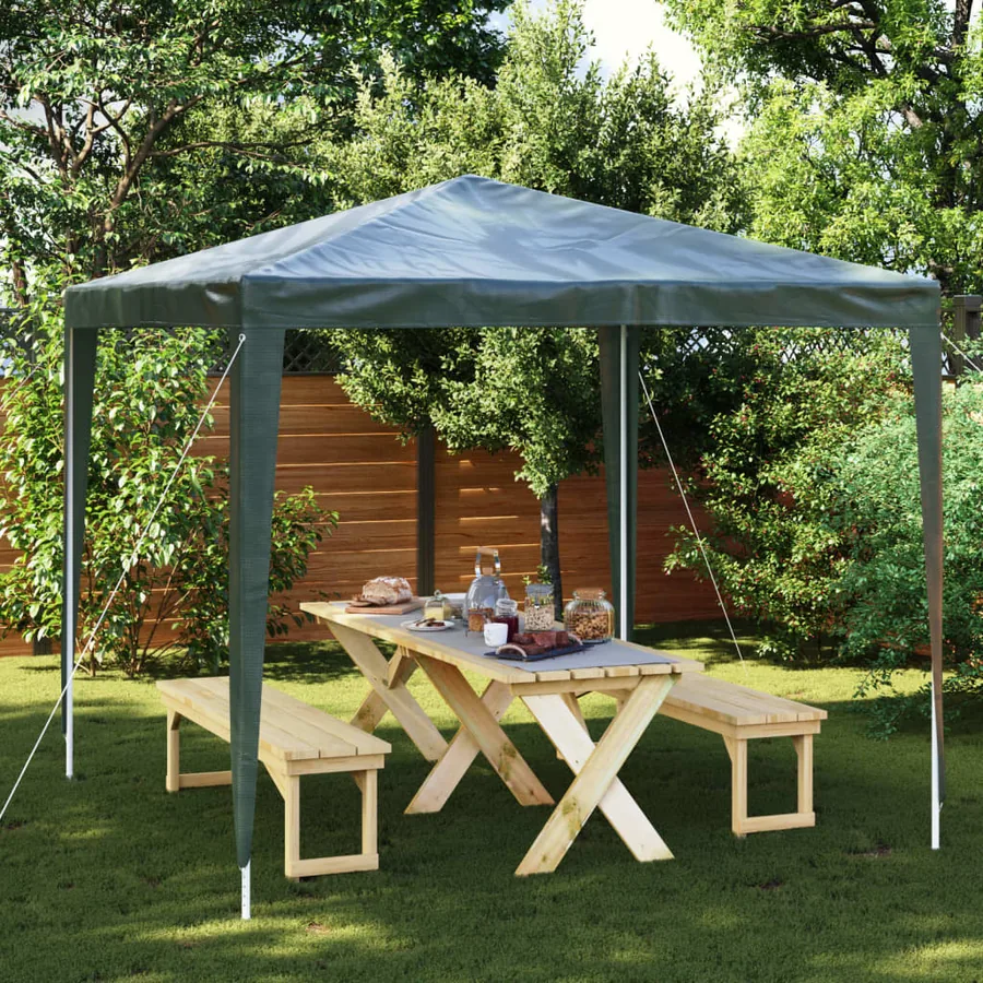 Tente de réception professionnelle 2,5x2,5 m Vert 90 g/m²