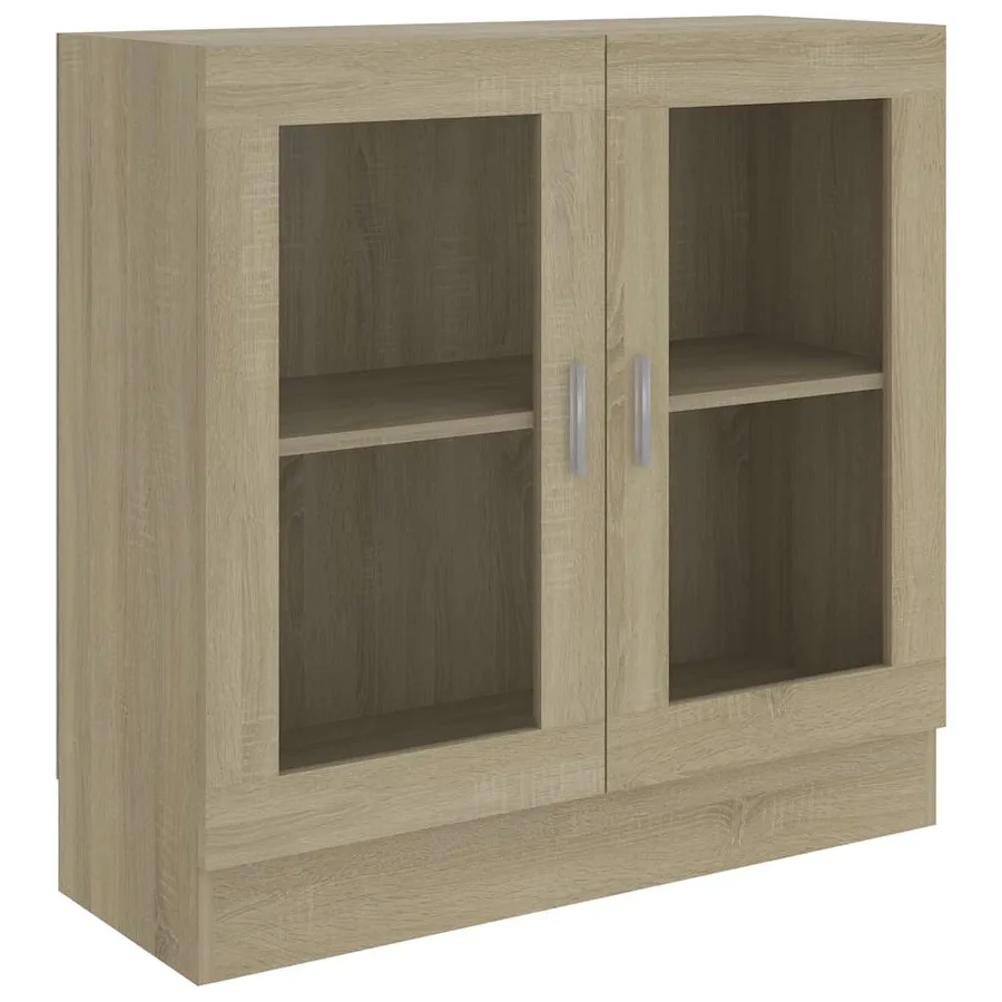 Armoire à vitrine Chêne sonoma 82,5x30,5x80cm Bois d'ingénierie - 2