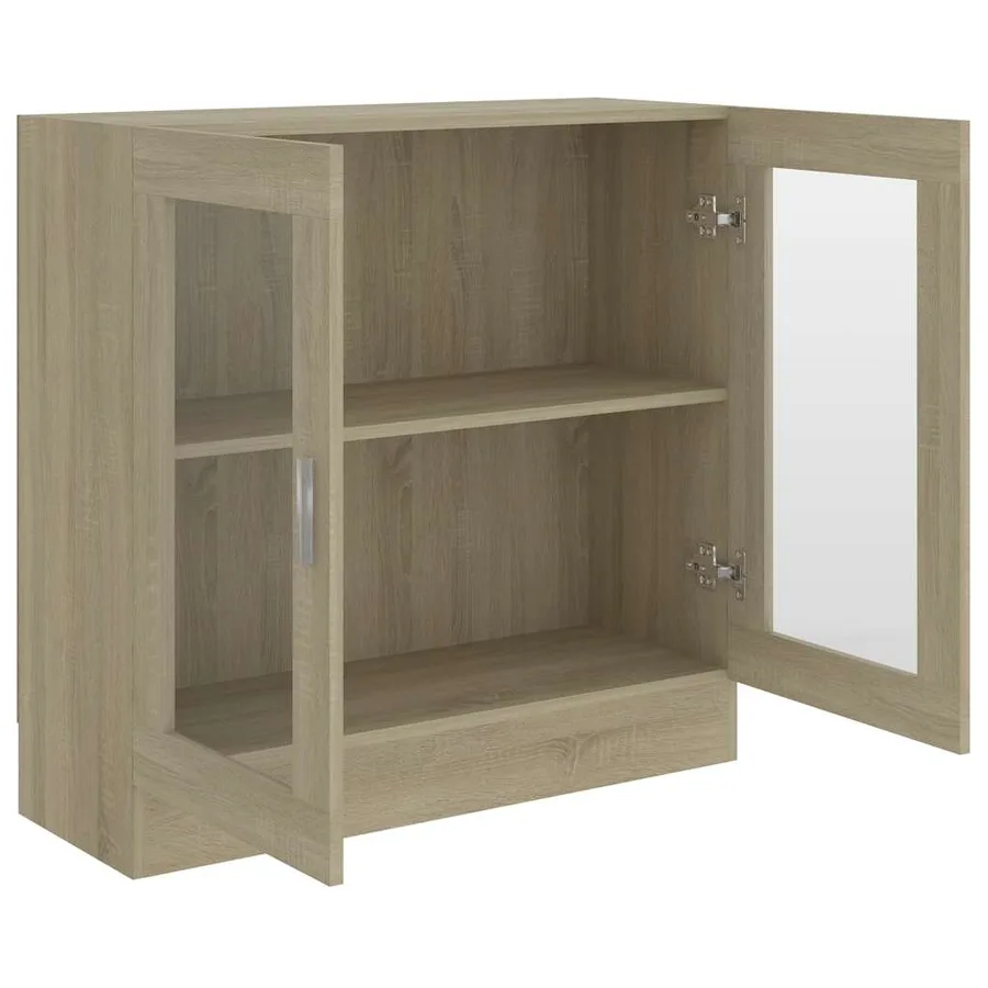 Armoire à vitrine Chêne sonoma 82,5x30,5x80cm Bois d'ingénierie - 4