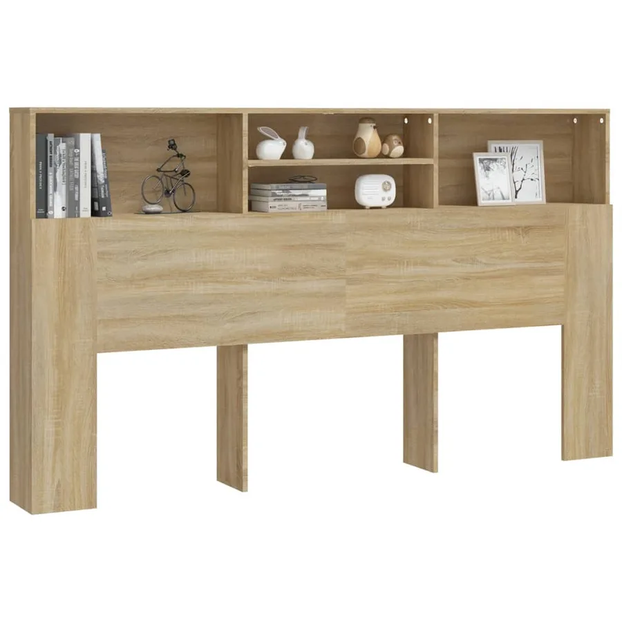 Armoire de tête de lit chêne sonoma 180x19x103,5 cm - 5