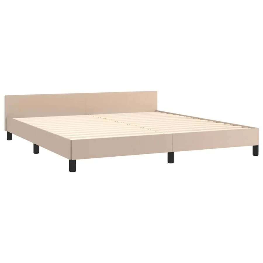 Cadre de lit avec tête de lit sans matelas cappuccino 180x200cm - 4