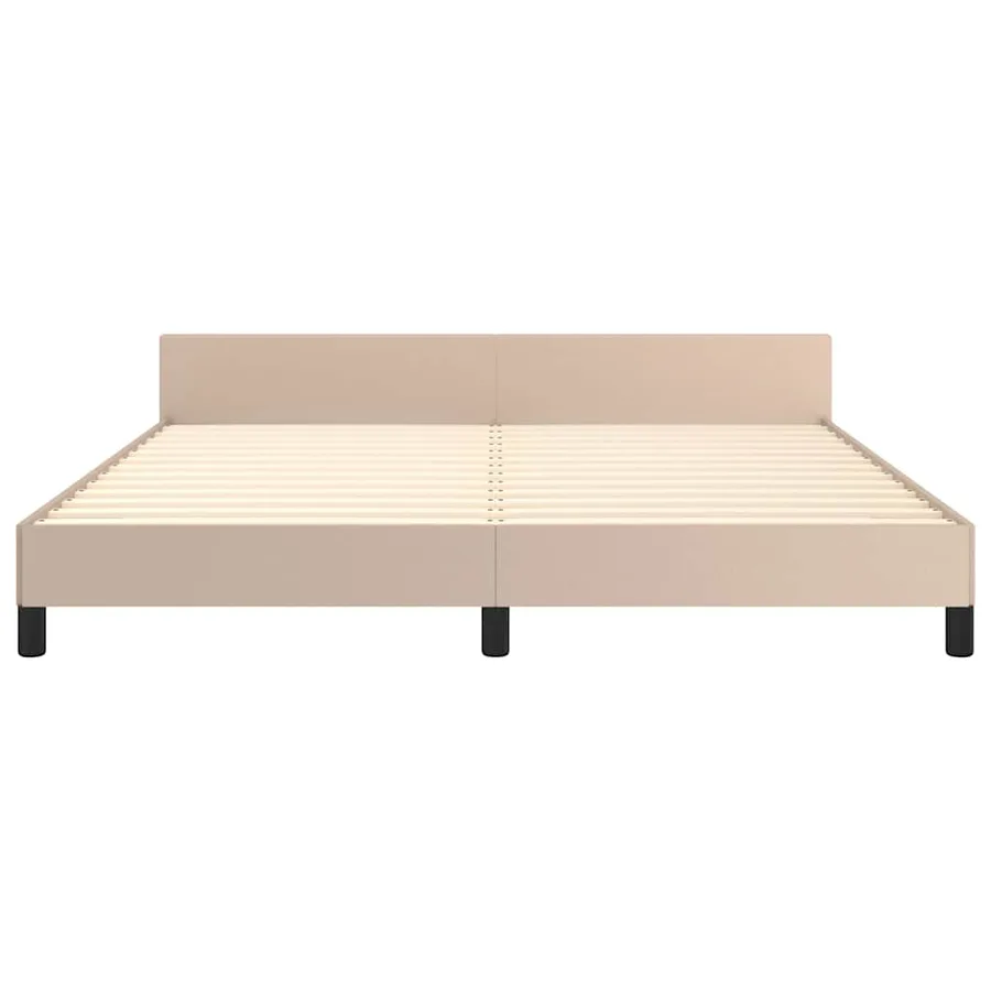 Cadre de lit avec tête de lit sans matelas cappuccino 180x200cm - 5