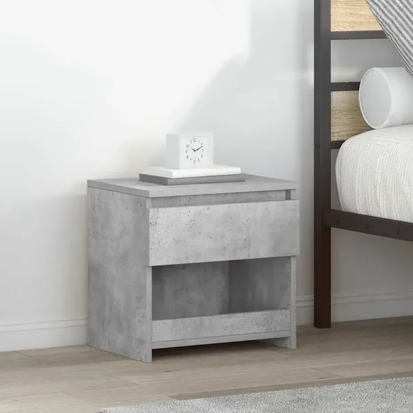 Tables de chevet 2 pcs Gris béton 40x30x39 cm Bois d’ingénierie