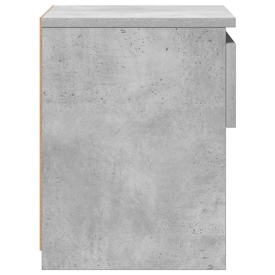 Tables de chevet 2 pcs Gris béton 40x30x39 cm Bois d’ingénierie - 6