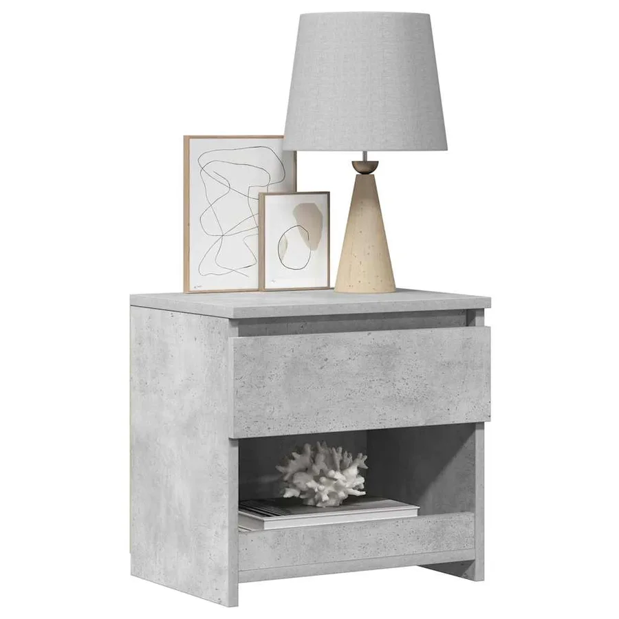 Tables de chevet 2 pcs Gris béton 40x30x39 cm Bois d’ingénierie - 8