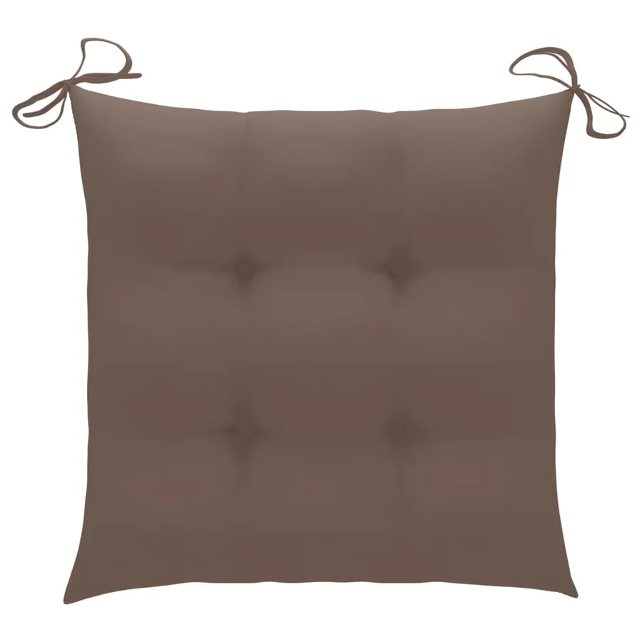 Chaises de jardin lot de 6 avec coussins Bois de teck massif - 10