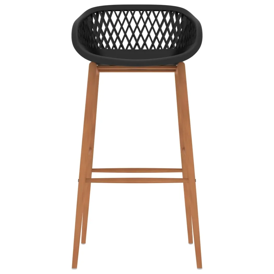 Chaises de bar lot de 2 noir - 3
