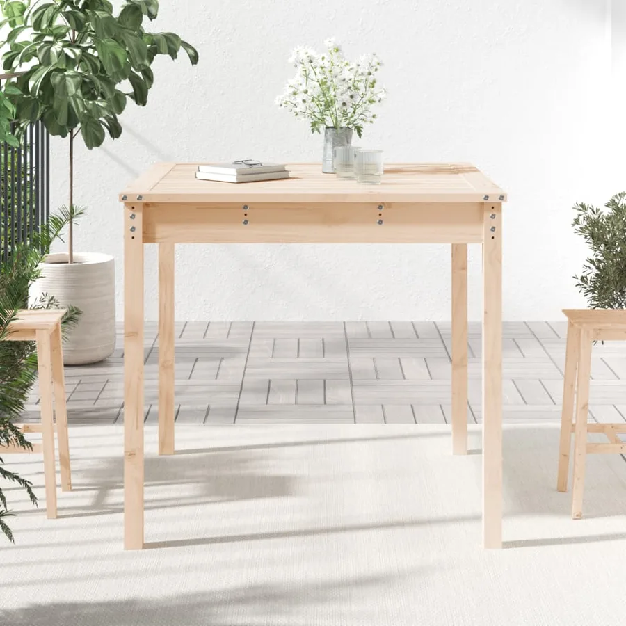 Table de jardin 82,5x82,5x76 cm bois massif de pin - 3