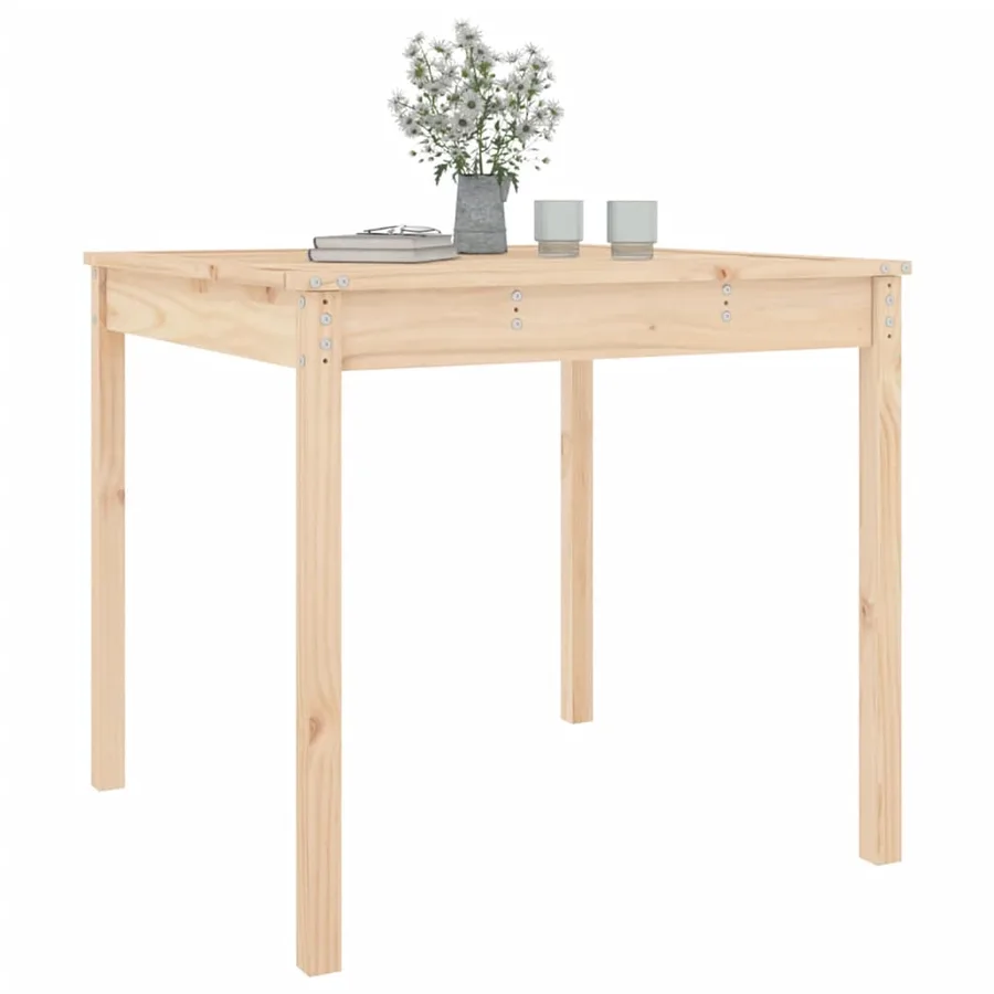 Table de jardin 82,5x82,5x76 cm bois massif de pin - 4