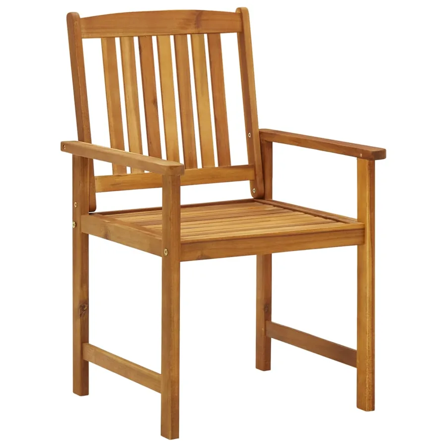 Chaises de jardin avec coussins lot de 4 Bois d'acacia massif - 4
