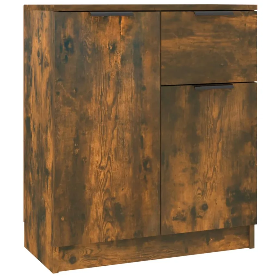 Buffets 2 pcs Chêne fumé 60x30x70 cm Bois d'ingénierie - 6
