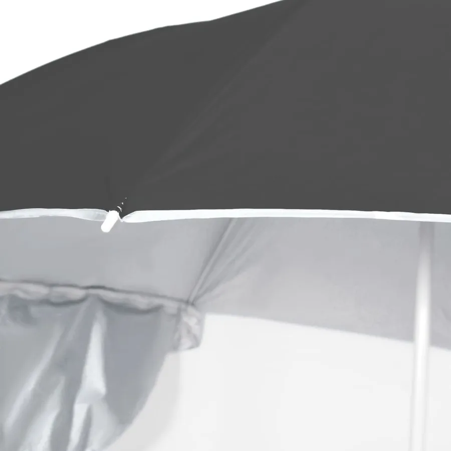 Parasol de plage avec parois latérales anthracite 215 cm - 5