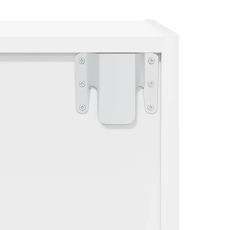 Meuble TV mural Blanc 37x37x107 cm Bois d’ingénierie - 12