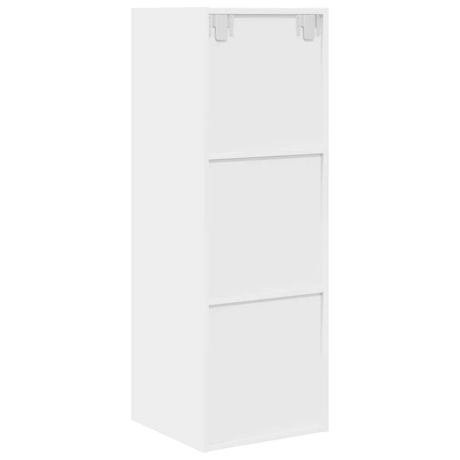 Meuble TV mural Blanc 37x37x107 cm Bois d’ingénierie - 9