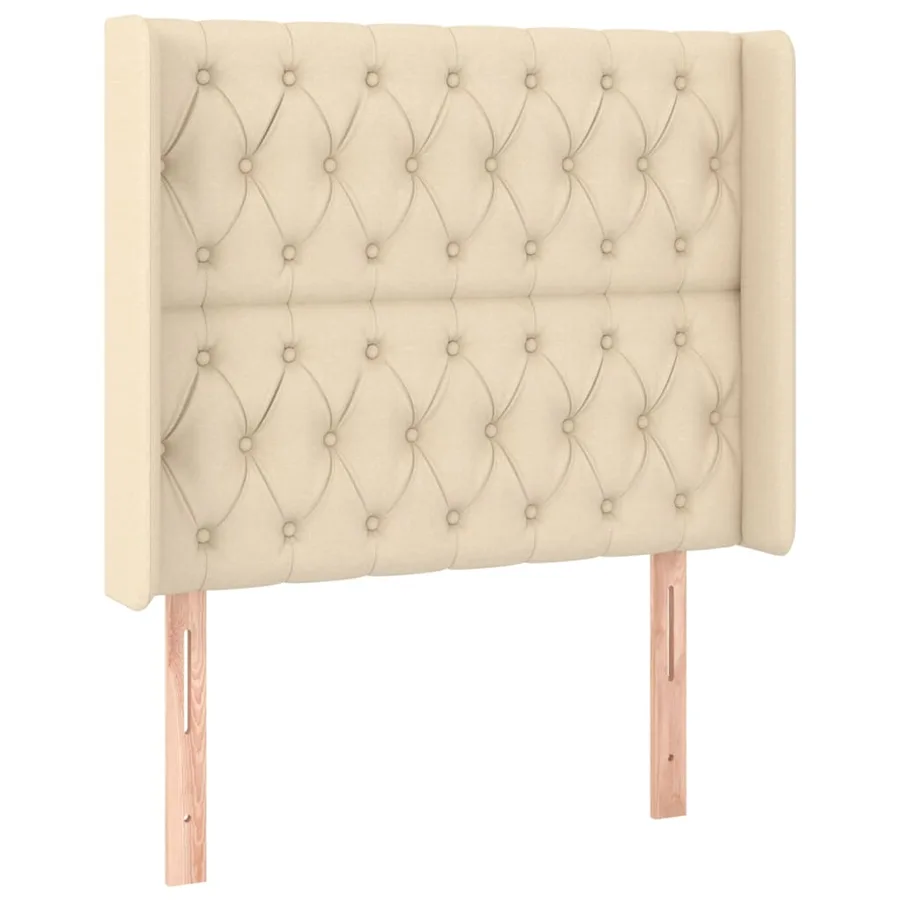 Tête de lit à LED Crème 103x16x118/128 cm Tissu - 3