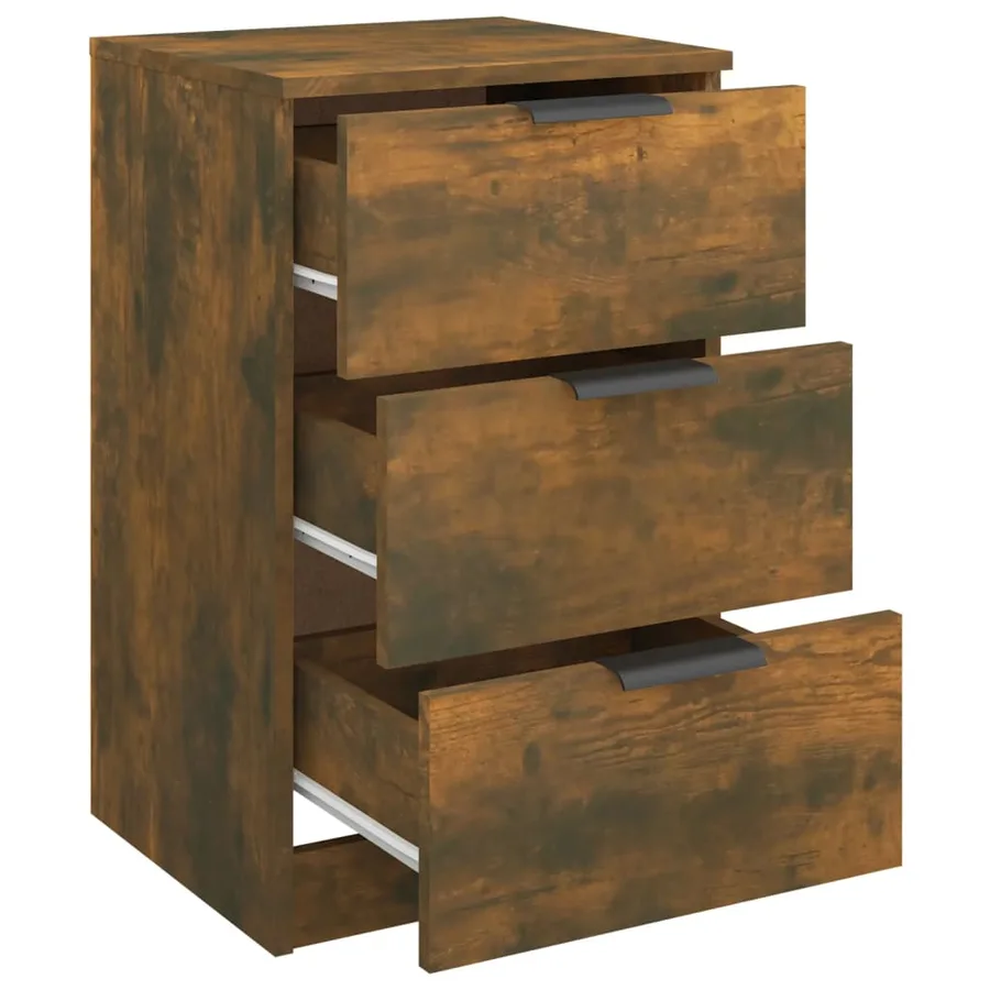 Table de chevet Chêne fumé 40x36x65 cm - 5