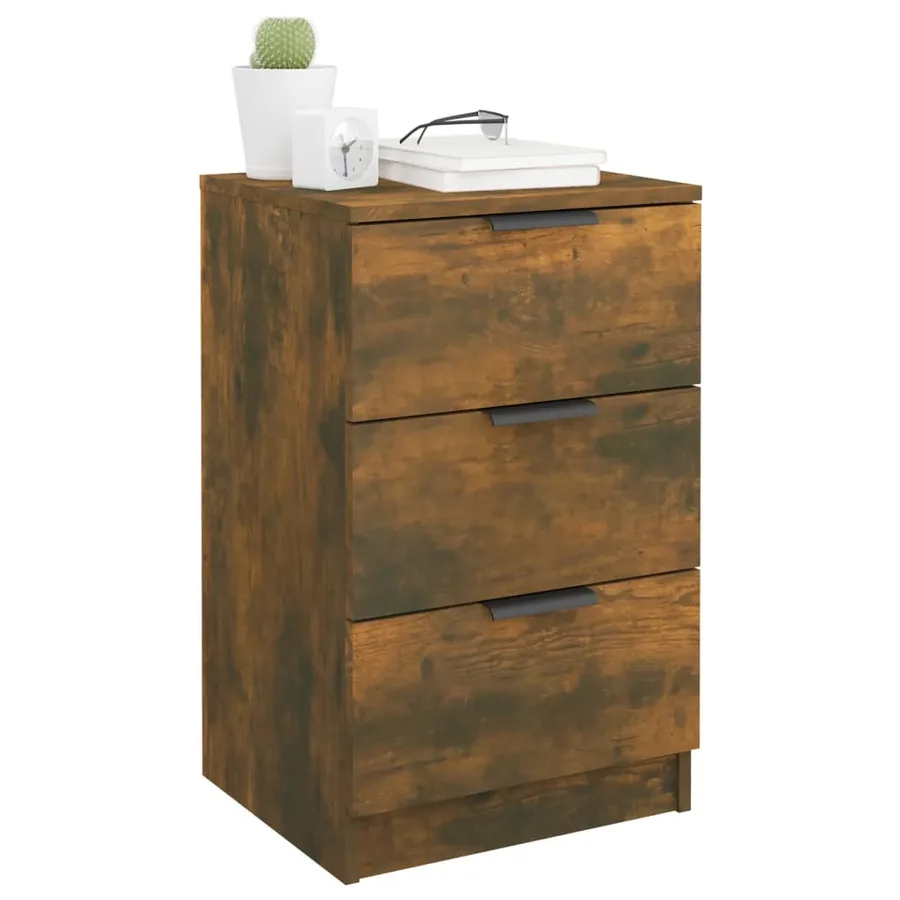 Table de chevet Chêne fumé 40x36x65 cm - 7