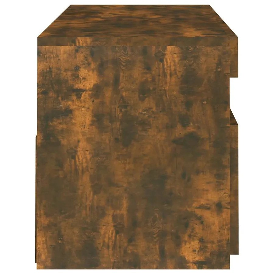 Meuble TV avec lumières LED chêne fumé 120x35x40 cm - 9