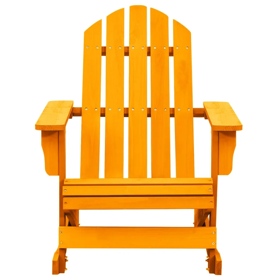Chaise à bascule de jardin Adirondack bois de sapin orange - 2