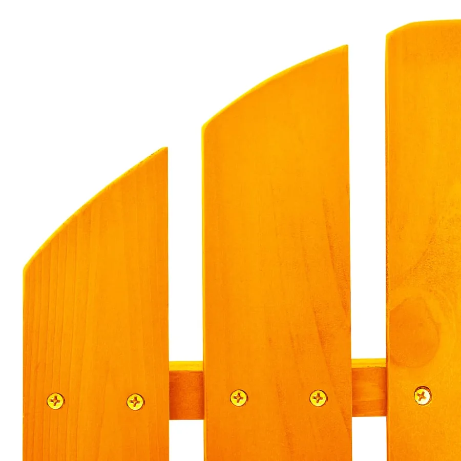 Chaise à bascule de jardin Adirondack bois de sapin orange - 5