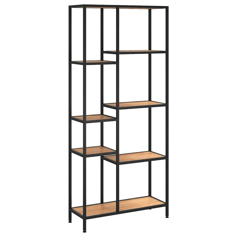 Étagère à livres 80x30x180 cm Acier et bois d'ingénierie - 2