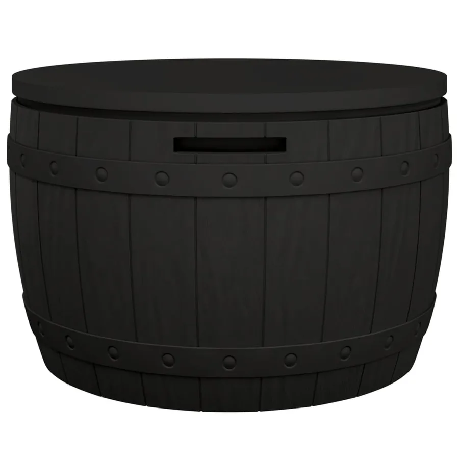 Boîte de rangement de jardin 3 en 1 noir polypropylène - 5