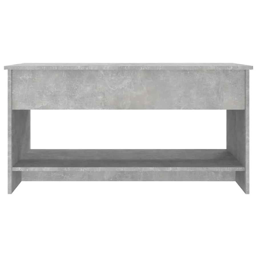 Table basse gris béton 102x50x52,5 cm bois d'ingénierie - 6