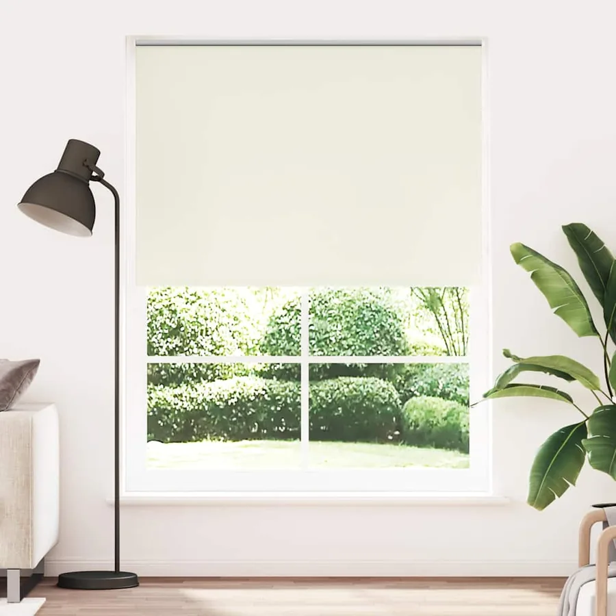 Store enrouleur occultant 164,4 x 230 cm, largeur du tissu 160 cm, blanc cassé