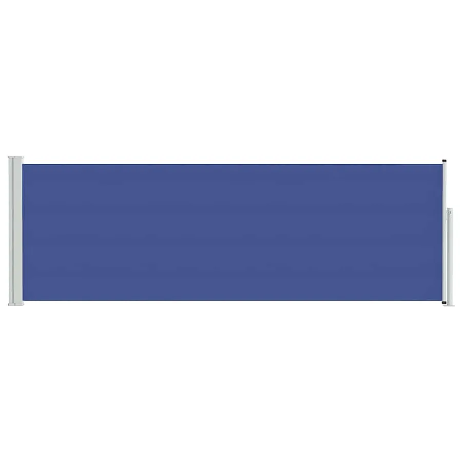 Auvent latéral rétractable de patio 100x300 cm Bleu - 4