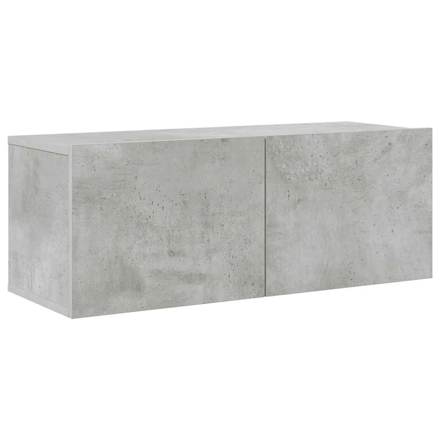 Ensemble de meubles TV 4 pcs Gris béton Bois d'ingénierie - 5