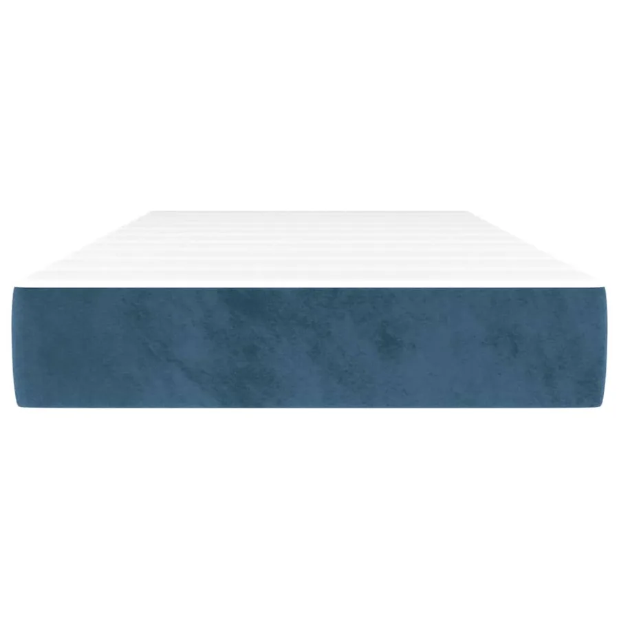 Matelas de lit à ressorts ensachés fermeté moyenne Bleu foncé 90x190x20 cm - 3