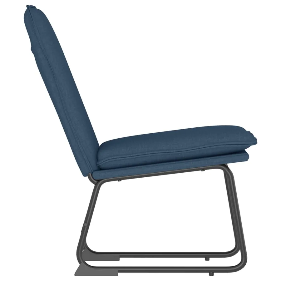 Chaise longue Bleu 52x75x76 cm Tissu - 4