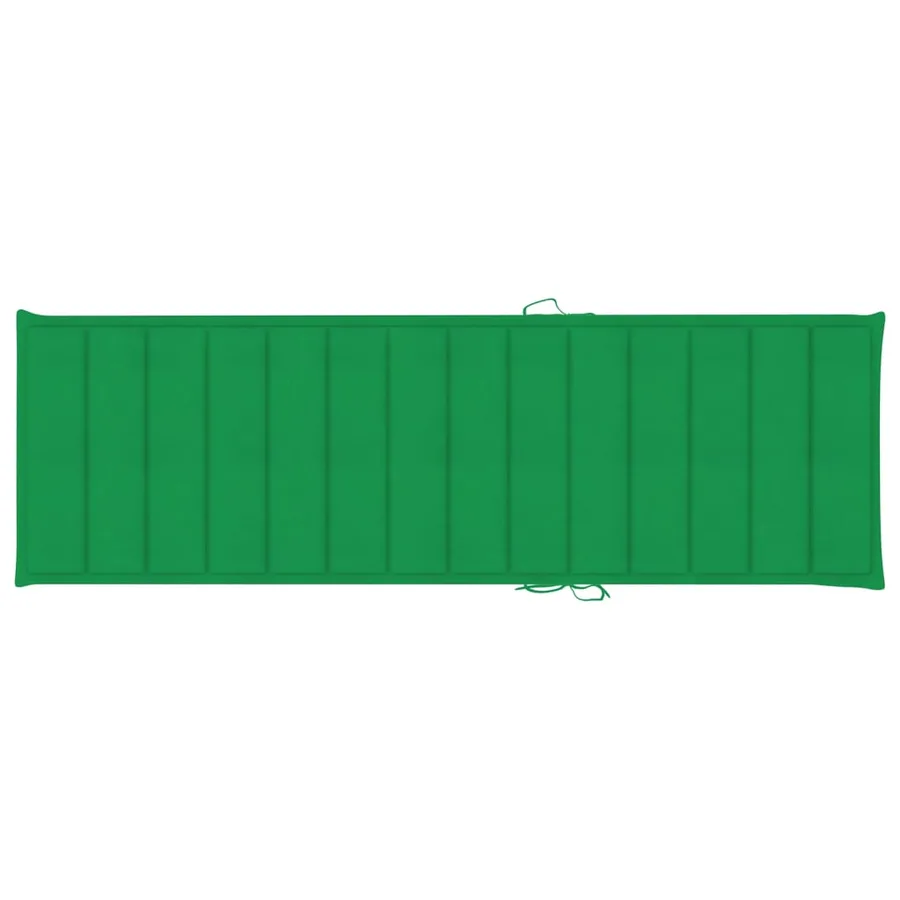Chaise longue de jardin avec coussin Bois d'acacia solide - 9