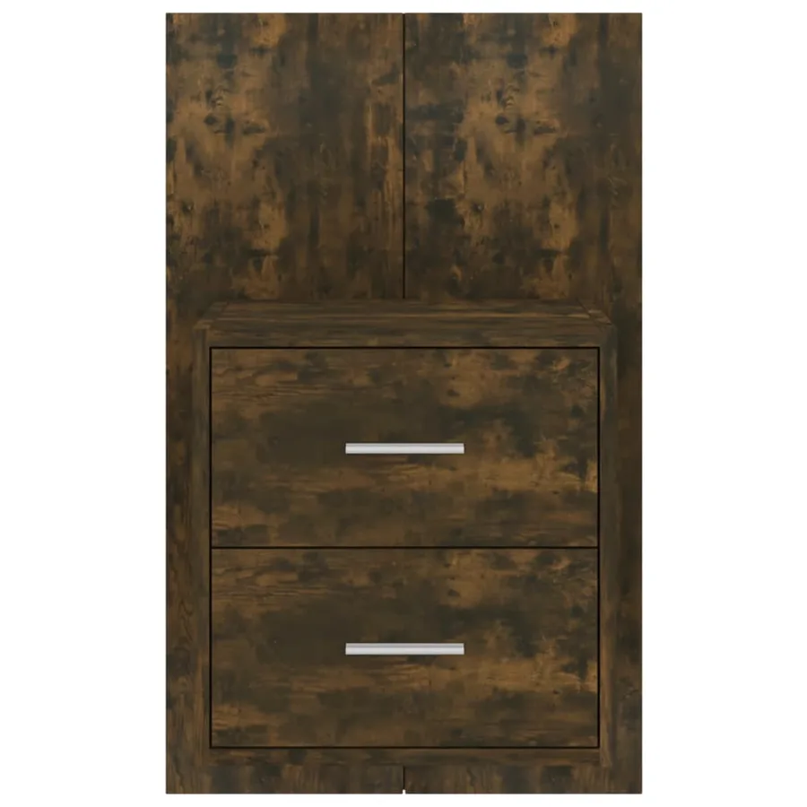 Tables de chevet murales 2 pcs Chêne fumé - 5