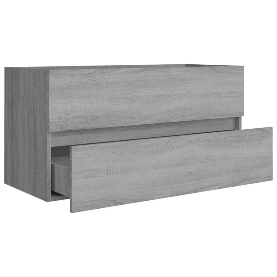 Armoire d'évier Sonoma gris 90x38,5x45 cm Bois d'ingénierie - 6