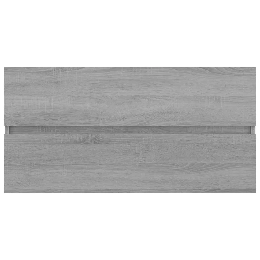 Armoire d'évier Sonoma gris 90x38,5x45 cm Bois d'ingénierie - 7