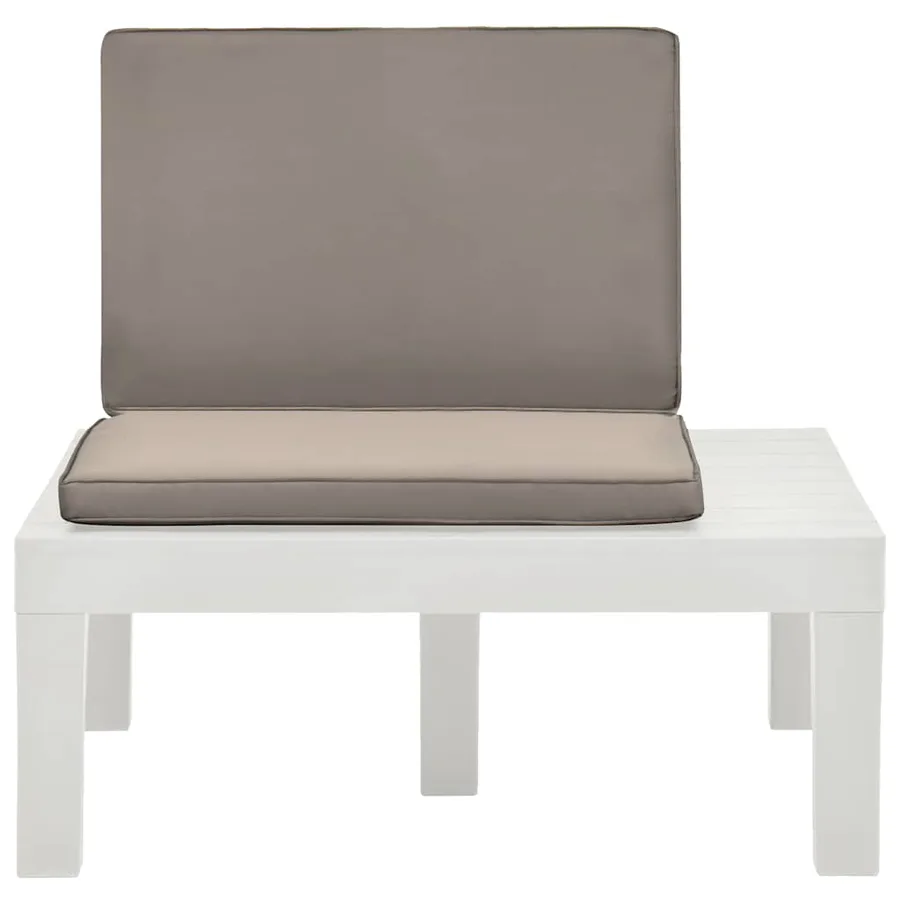 Chaises de salon de jardin et coussins lot de 2 Plastique Blanc - 3