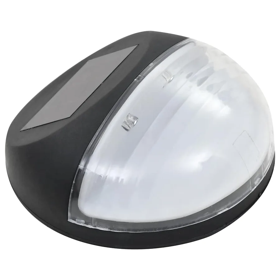 Lampes solaires murales à LED d'extérieur 24 pcs Rond Noir - 4