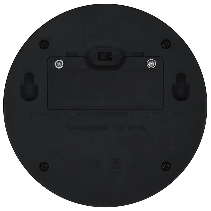 Lampes solaires murales à LED d'extérieur 24 pcs Rond Noir - 8