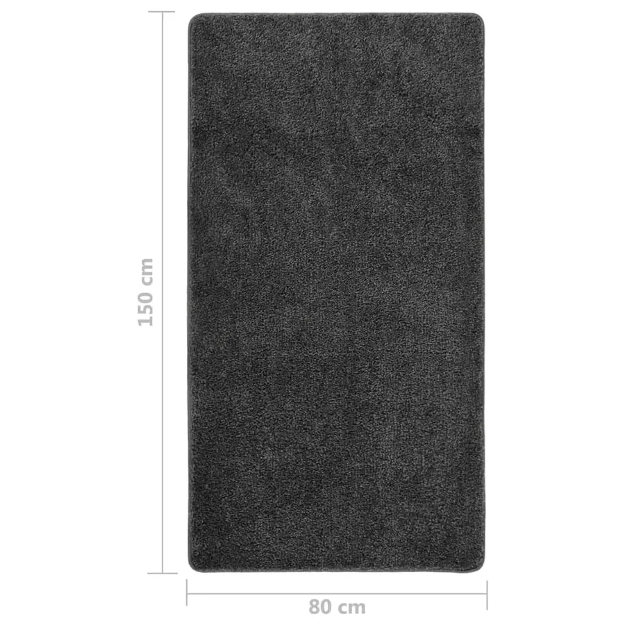 Tapis shaggy antidérapant Gris 80x150 cm - 5