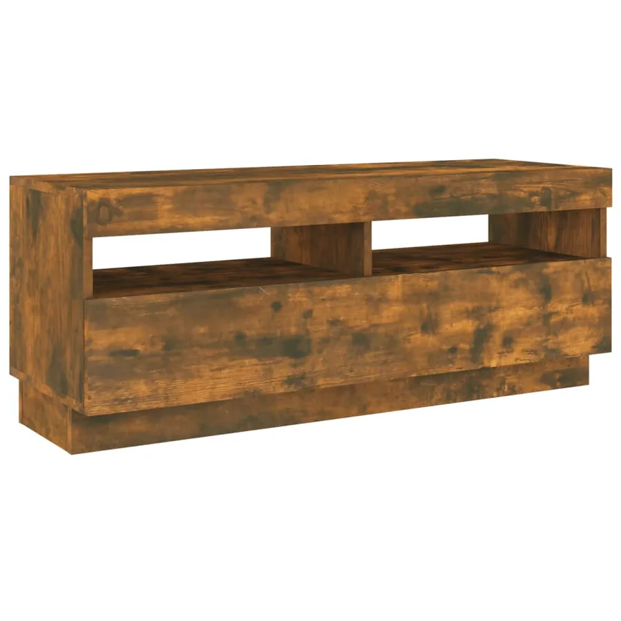 Ensemble de meubles TV avec lumières LED 3 pcs Chêne fumé - 10