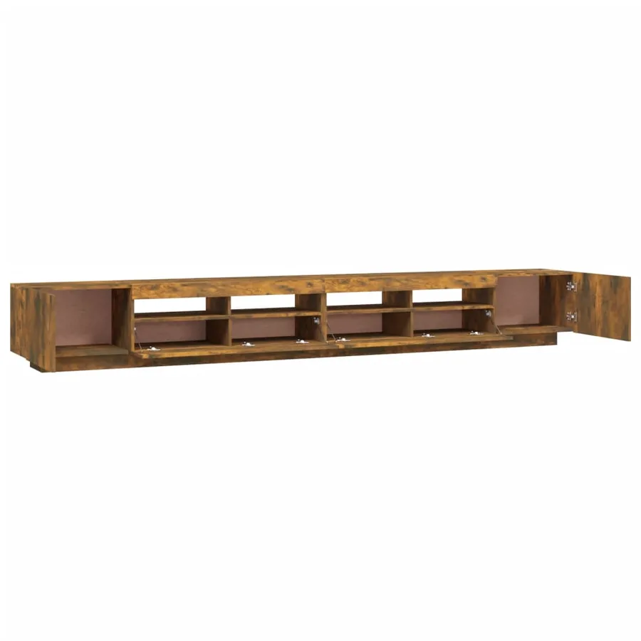 Ensemble de meubles TV avec lumières LED 3 pcs Chêne fumé - 9